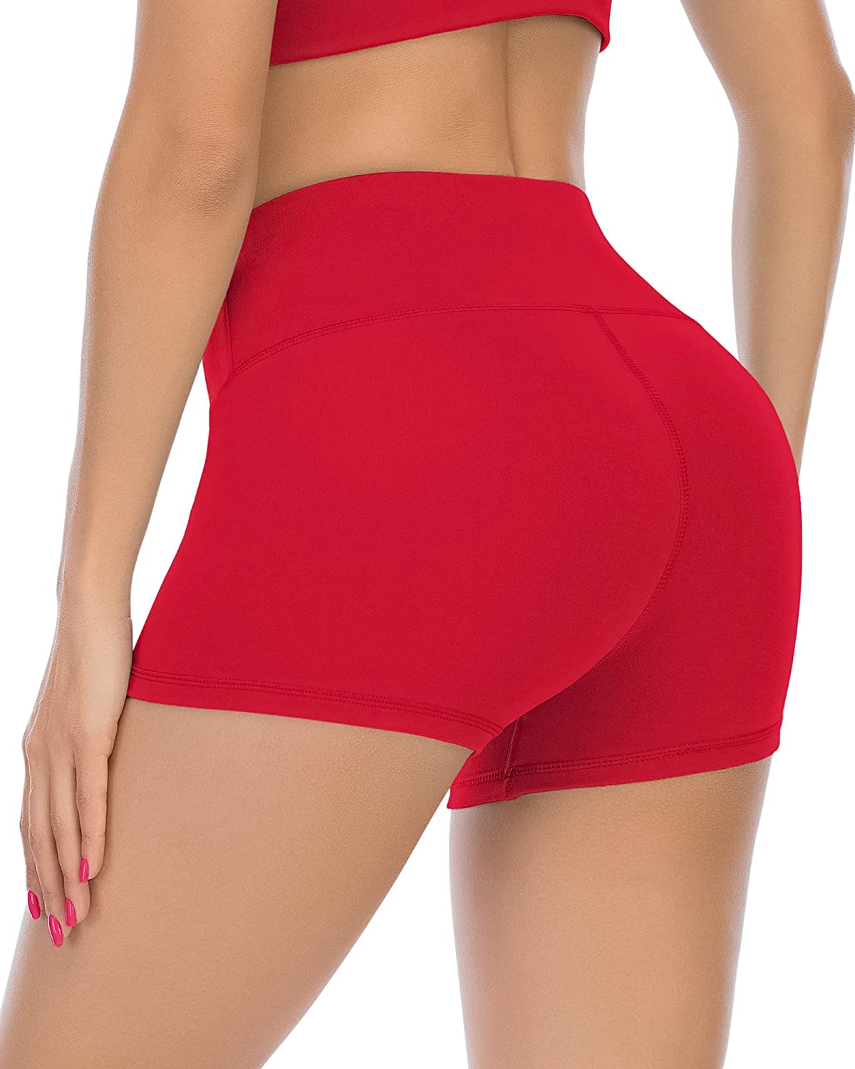 Workout Booty Spandex Shorts for Women, High Waist Soft Yoga