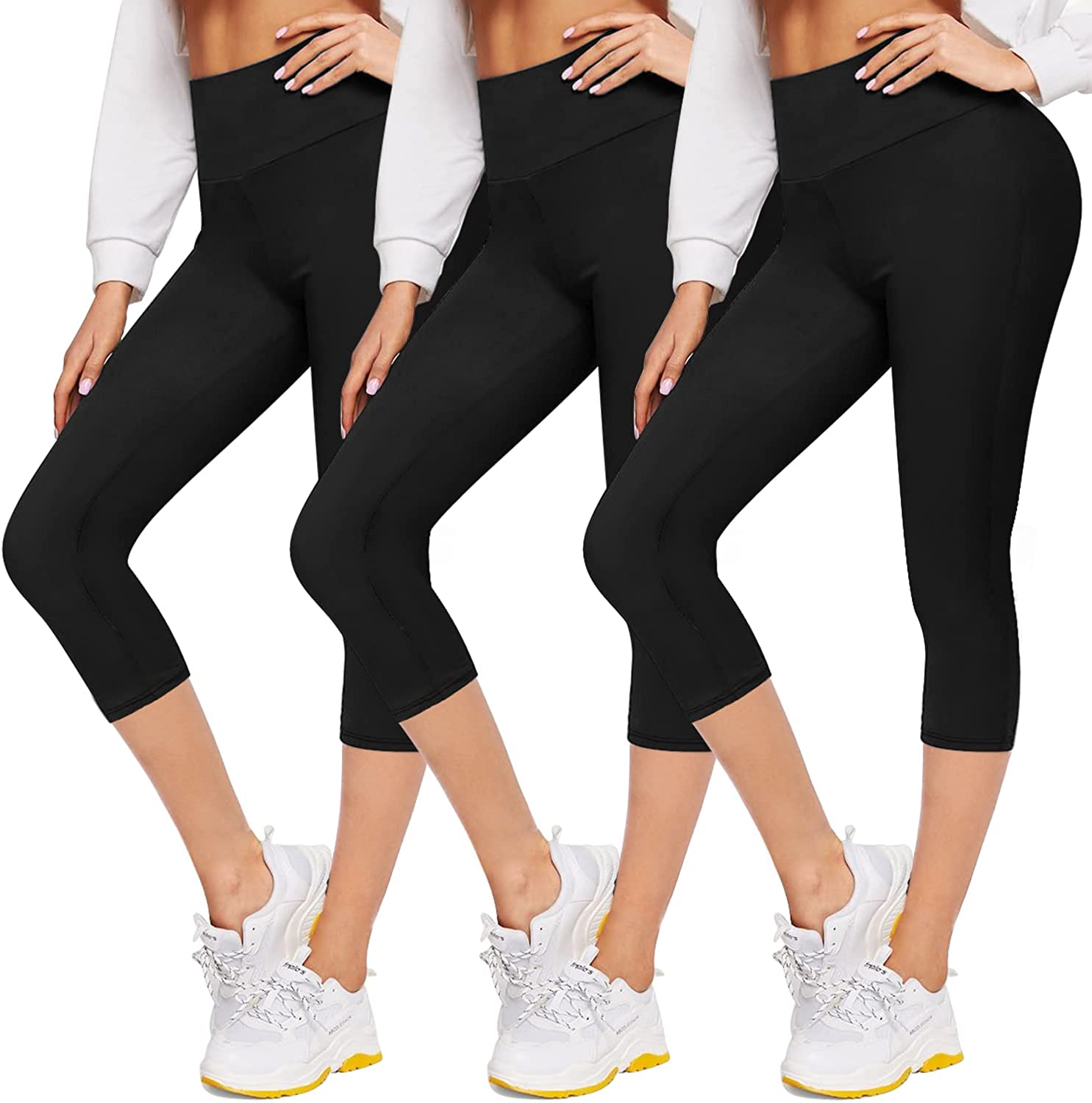  GROTEEN 3 Pack Fleece Lined Leggings with Pockets for Women-High  Waist Tummy Control Yoga Pants Thermal Winter Leggings Black/Black/Black :  Clothing, Shoes & Jewelry