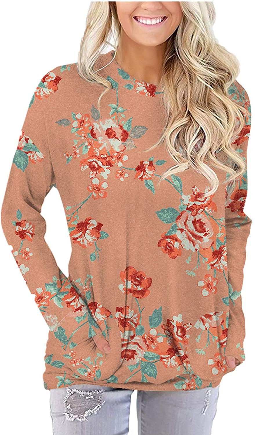 YSYOKOW Long Sleeve Shirts for Women Casual Fall Tunic Tops Front Twist  Knot Blouses(Beige,Small) : : Clothing, Shoes & Accessories