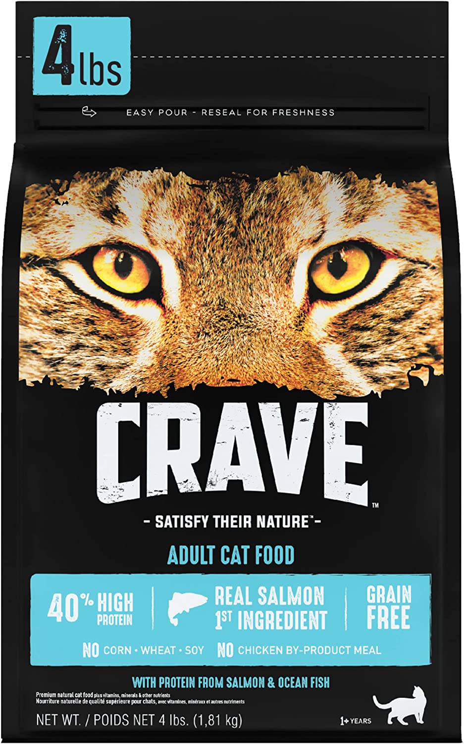 CRAVE Grain Free Adult High Protein Natural Dry Cat Food with