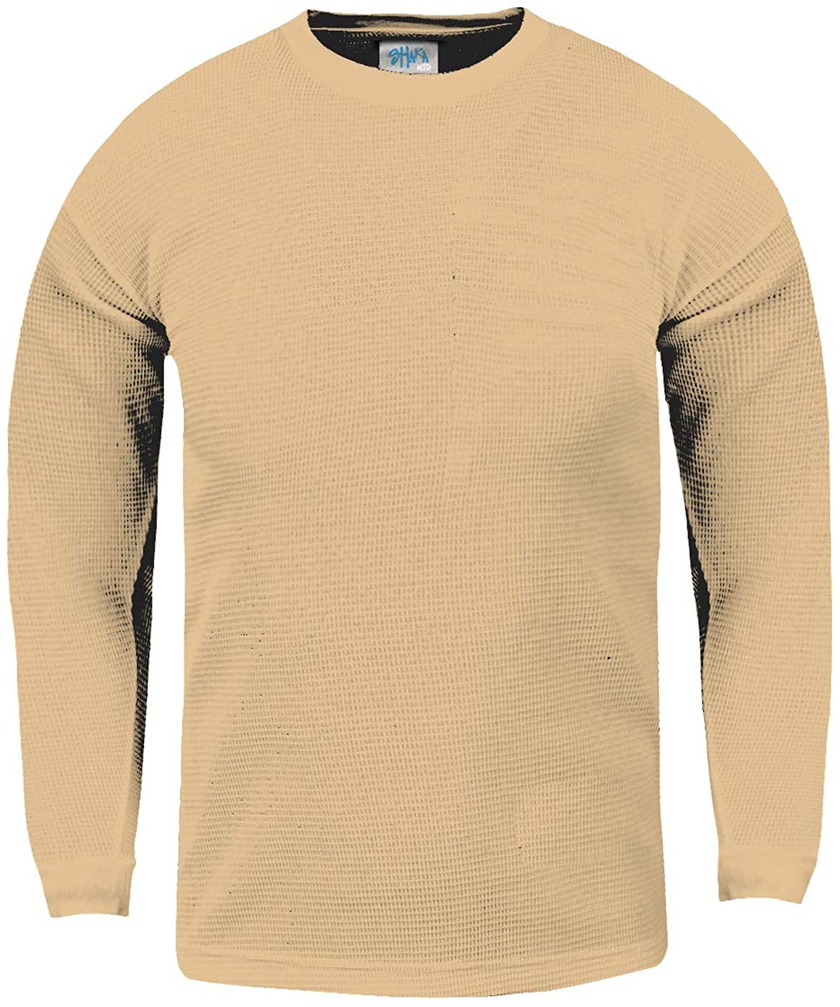 Shaka Wear Kids Waffle Thermal Long Sleeve Crewneck T Shirt XXS-XL KTC