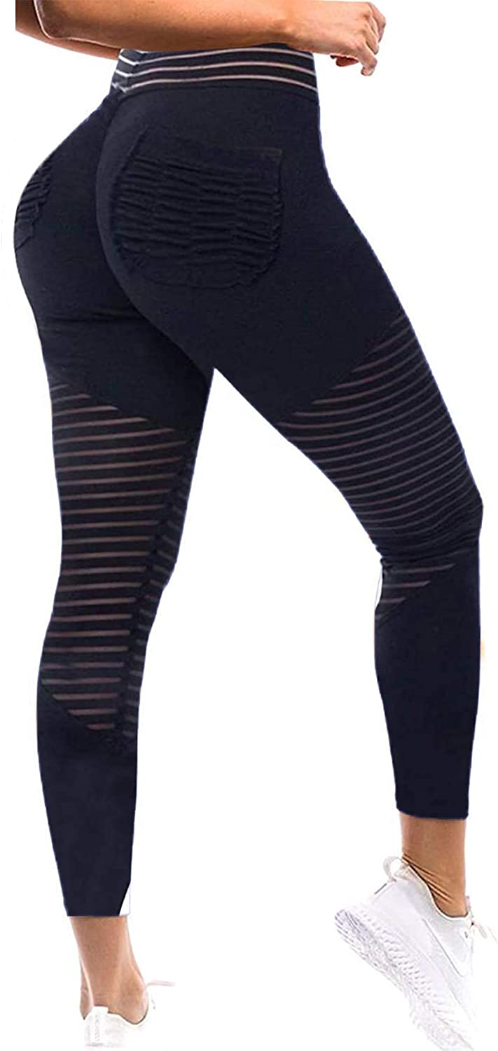 Buy SEASUM Women Scrunch Butt Leggings High Waisted Ruched Yoga Pants  Workout Butt Lifting Online at desertcartINDIA