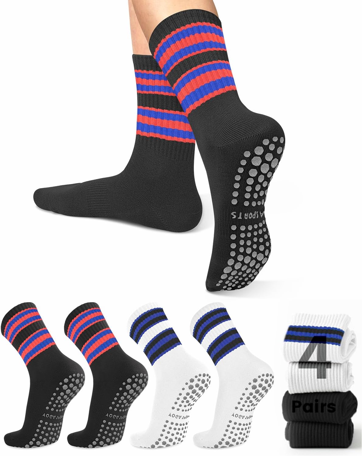  yeuG Grip Socks for Women Pilates Socks with Grips