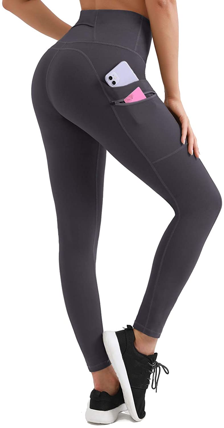 Reshe Workout Leggings for Women with 5 Pockets High Waist Yoga Pants for Women 