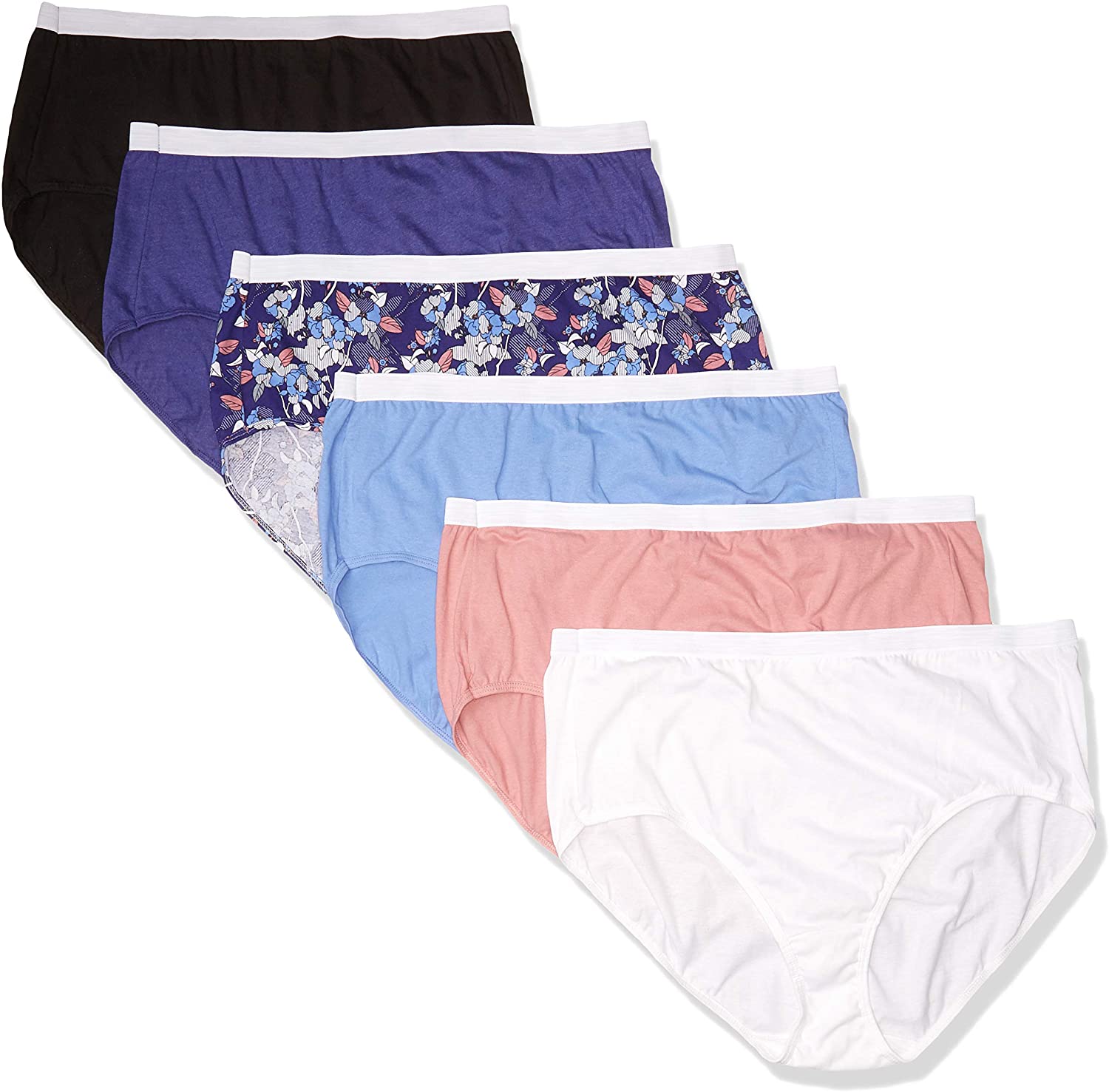 JUST MY SIZE Women's Plus Size Cool Comfort Cotton Brief 6-Pack | eBay