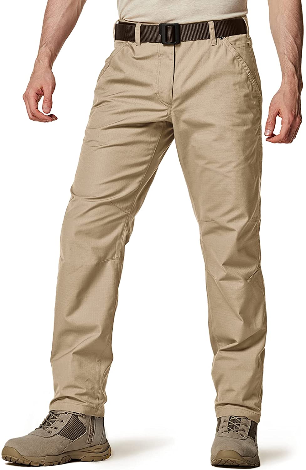 CQR Men's Ripstop Work Pants, Water Resistant Tactical Pants