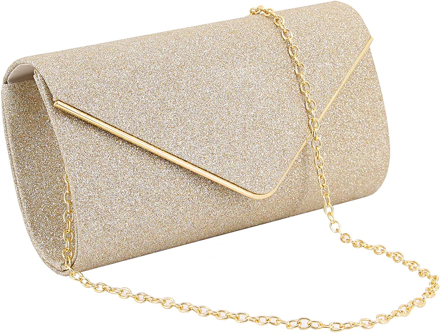 Naimo Flap Dazzling Small Clutch Bag Evening Bag With Detachable