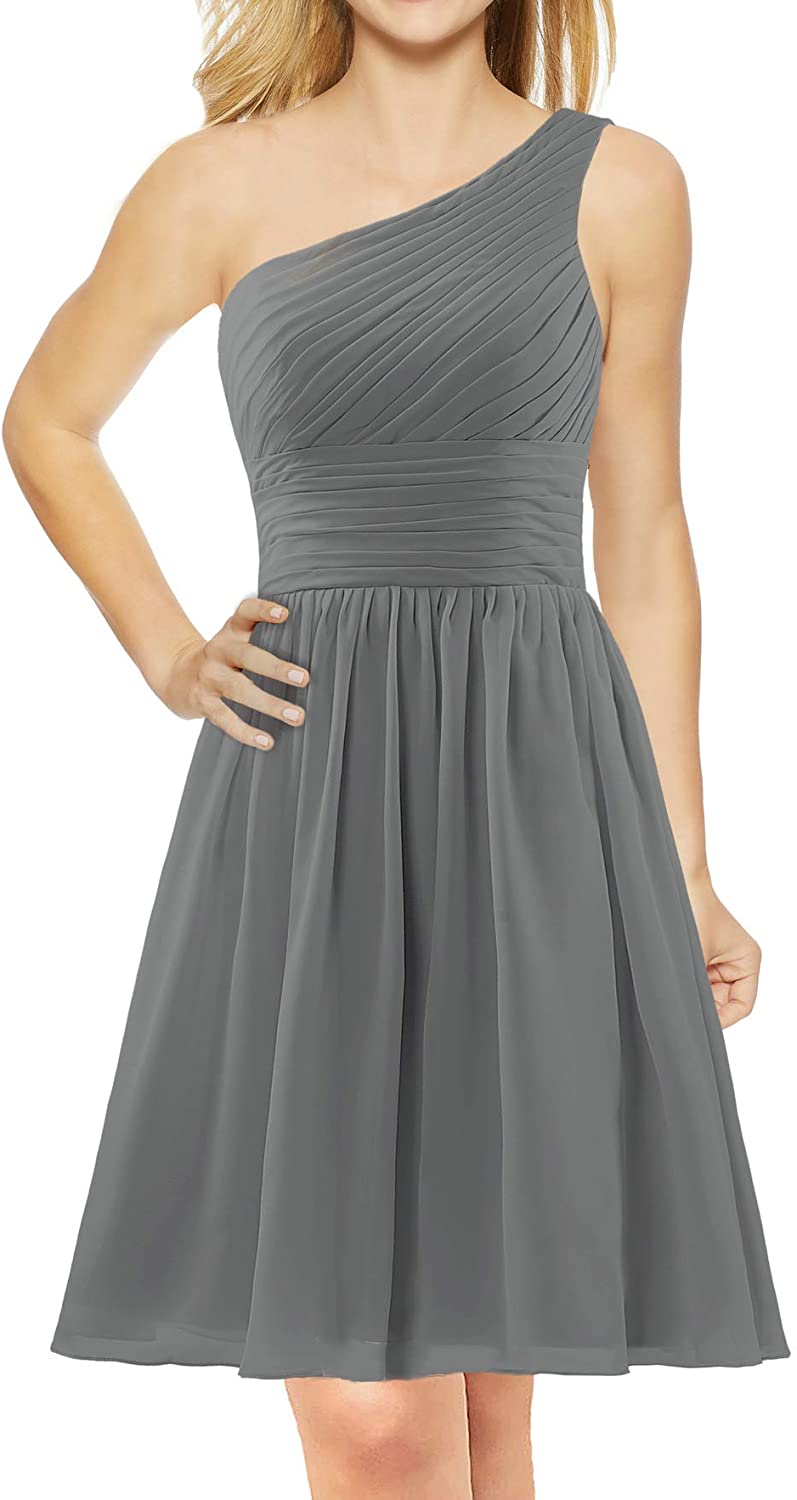 ANTS Strapless Chiffon Bridesmaid Dresses Short Cocktail Party Gowns 