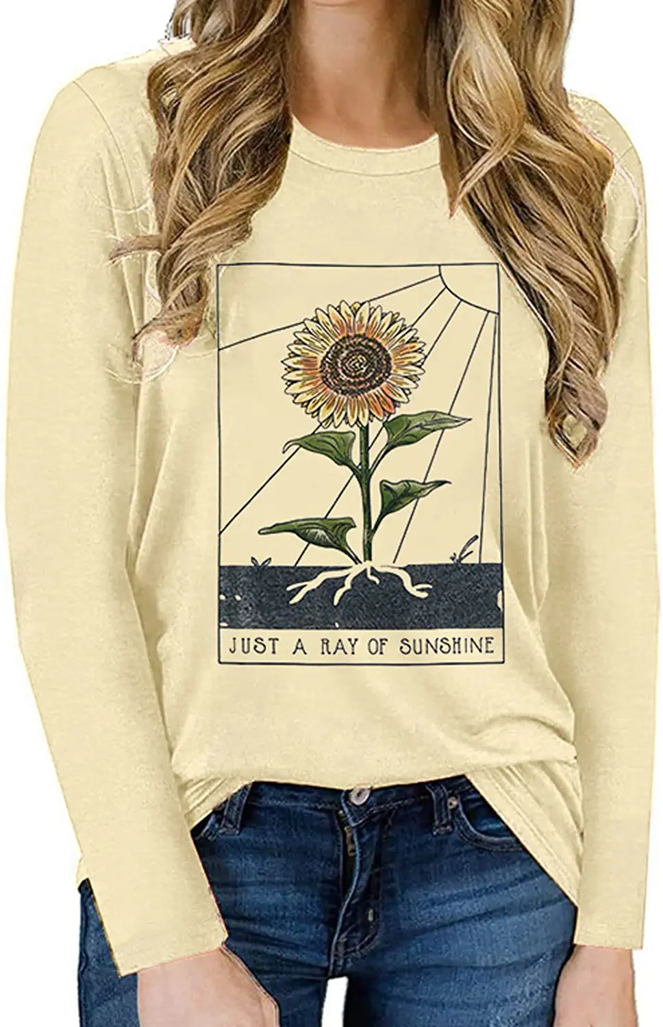 Women's Sunflower T Shirts Teen Girls Cute Flower Graphic Junior Tee Tops  Short | eBay