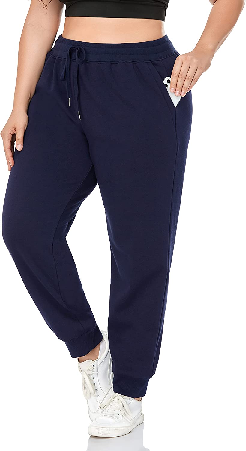 ZERDOCEAN Women's Plus Size Fleece Lined Sweatpants Warm Fleece Joggers  Pants Ac
