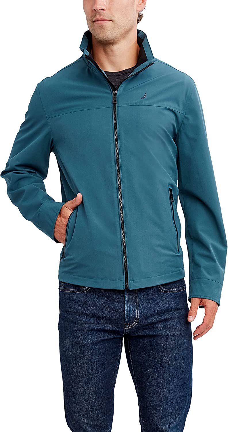 Nautica Men's Lightweight Windbreaker Jacket Stretch Athletic