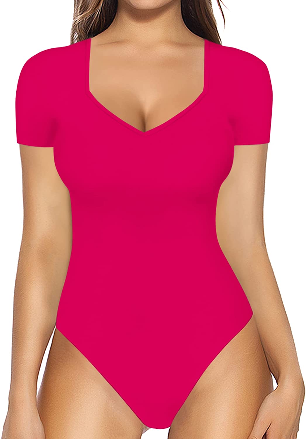 Short Sleeve Sweetheart Bodysuit for Women