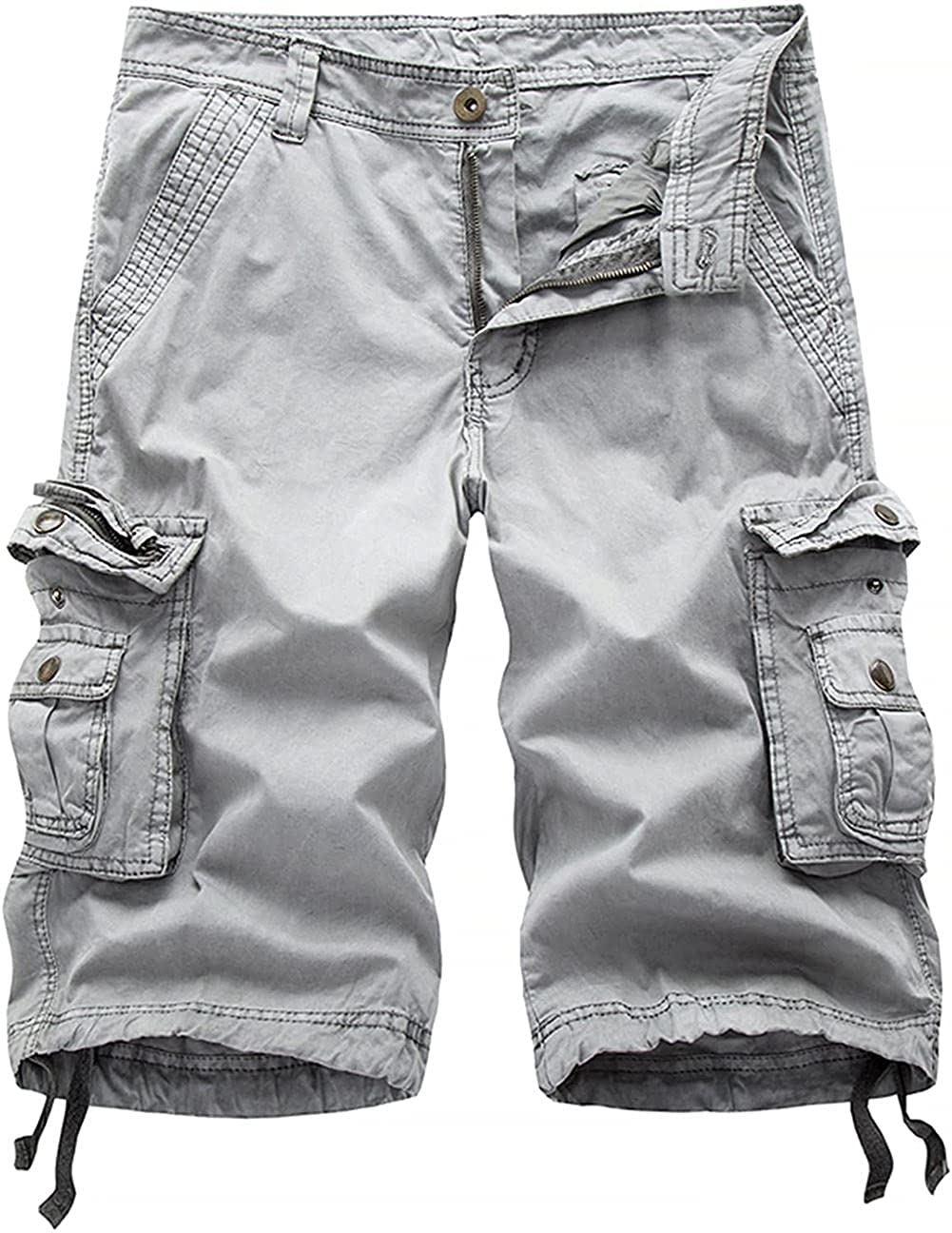 GOCHIC Men's Relaxed Fit Cargo Shorts with Multi Pockets