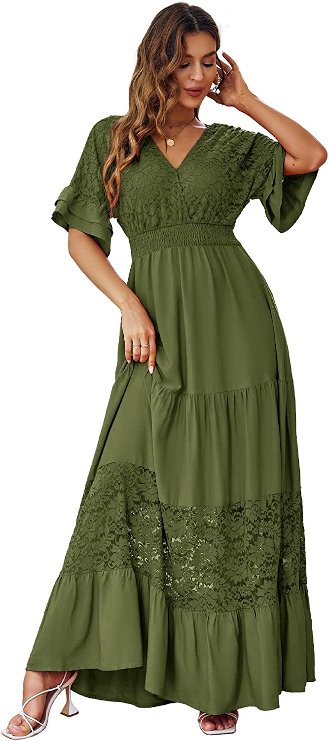 Simplee Solid Belted Lace Overlay Dress