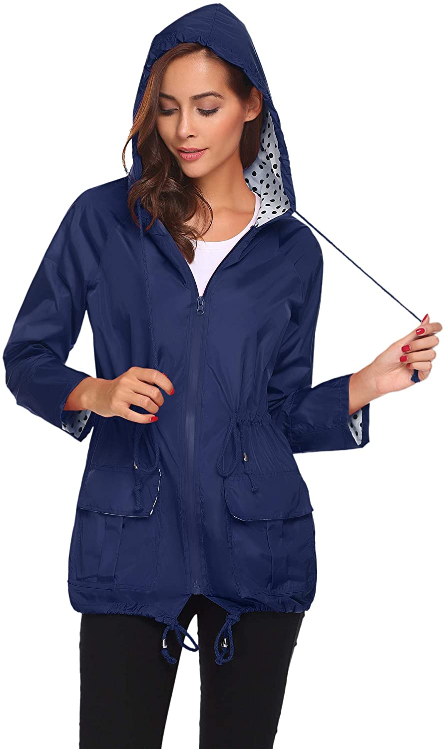 Soteer Rain Jacket Women’s Waterproof Raincoat with Hood Lightweight ...