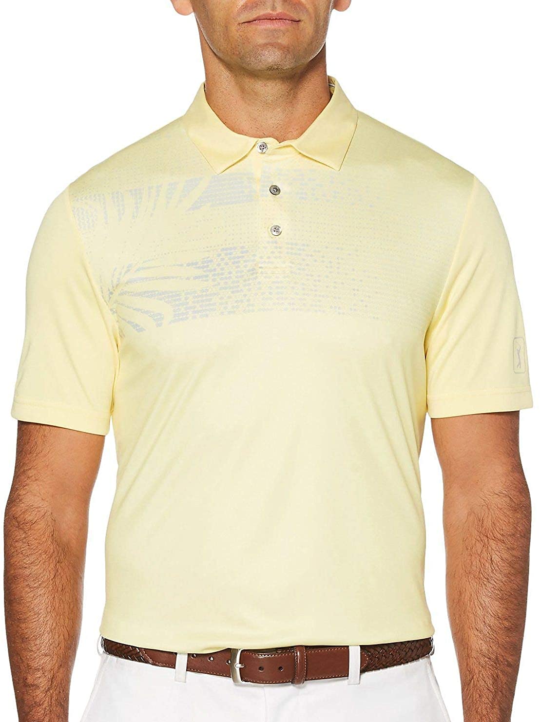 PGA TOUR Mens Short Sleeve Chest Print Polo Shirt
