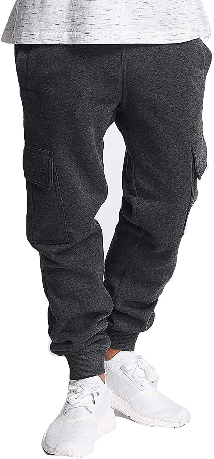 Southpole Men's Basic Active Fleece Cargo Jogger Pants-Regular and Big &  Tall Si