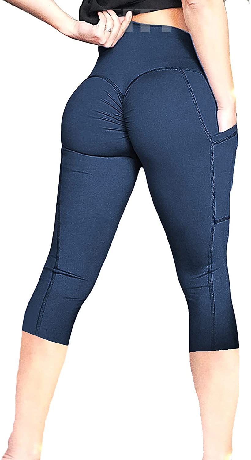FITTOO Womens Butt Lift Ruched Yoga Pants Sport Pants Workout Leggings Sexy  High
