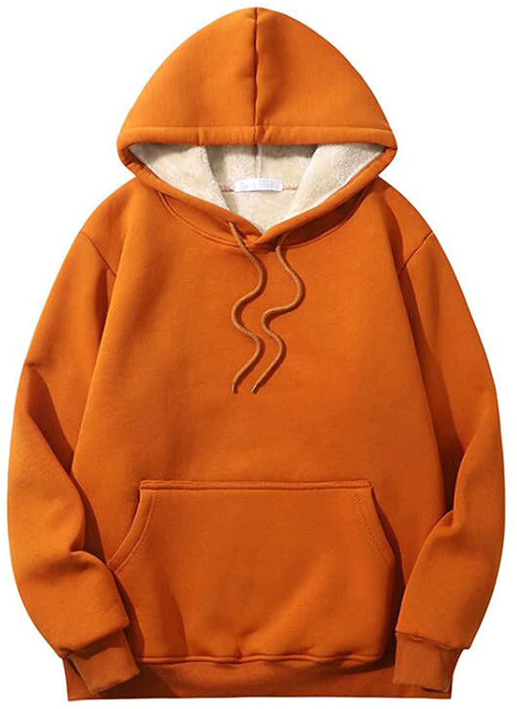 PEHMEA Men's Winter Warm Pullover Hoodie Fleece Sherpa Lined Hooded  Sweatshirt W