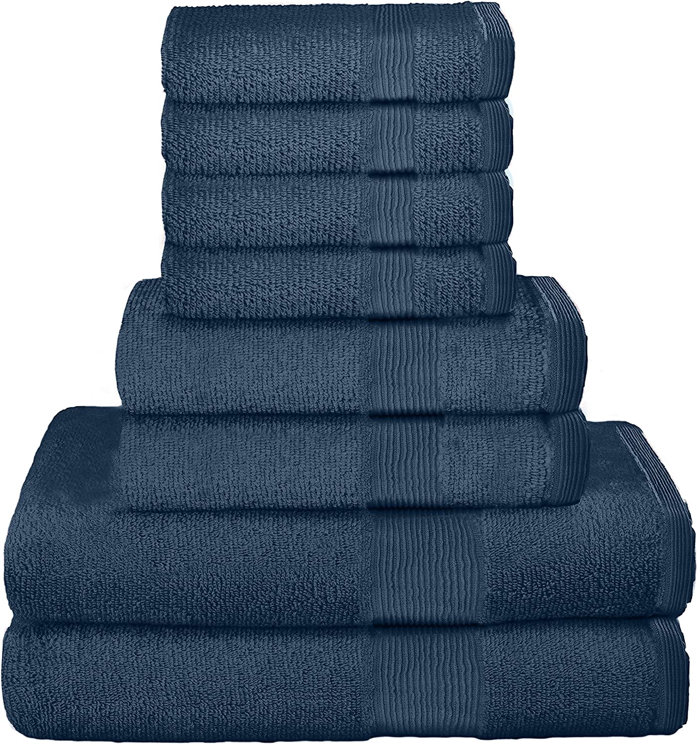 Elvana Home 4 Pack Bath Towel Set 27x54, 100% Ring Spun Cotton