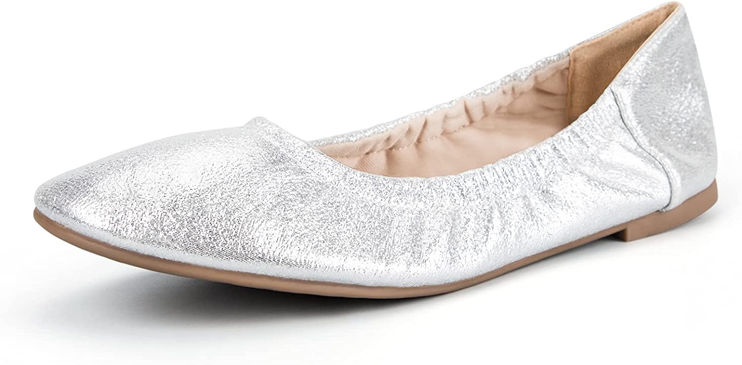 COASIS Women's Ballet Flats Round Toe Slip on Comfortable Flat Shoes 