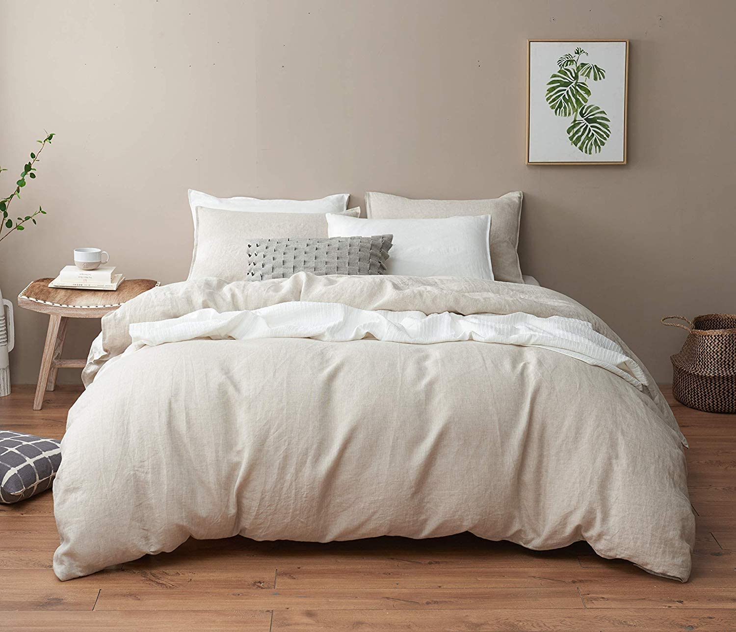 natural linen king duvet cover