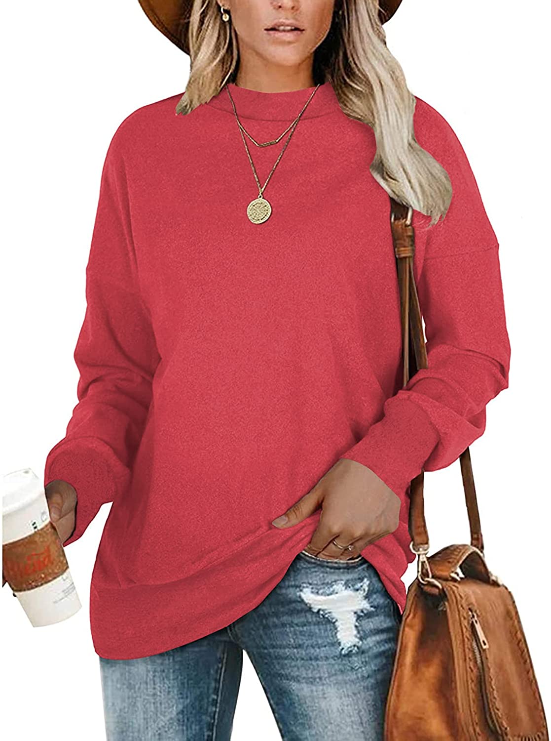 Tops  Plmoken Plus Size Sweatshirts For Women Long Sleeve Tunic