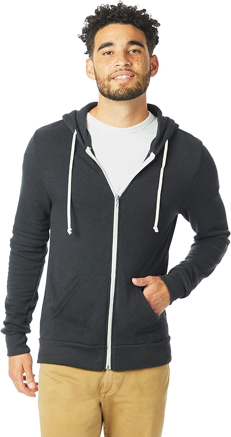 Alternative Adult Quarter Zip Fleece Hooded Sweatshirt Eco canvas-S