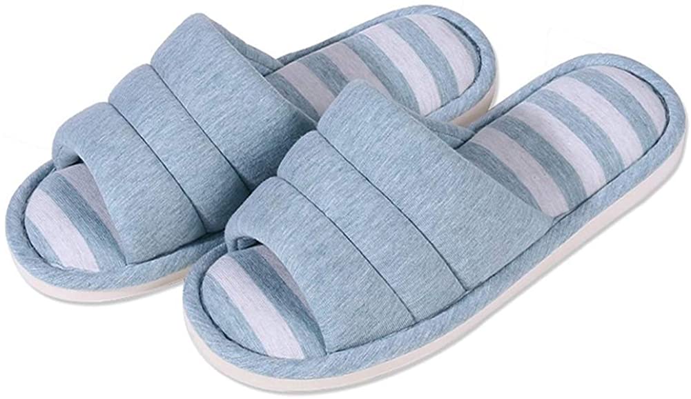Details about   shevalues Women's Soft Indoor Slippers Open Toe Cotton Memory Foam Slip on Home 