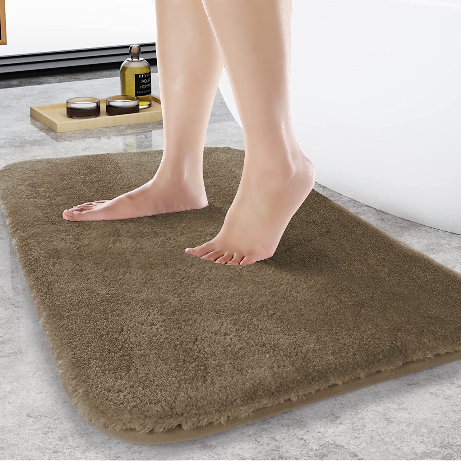 Plush Memory-Foam Bath Rug