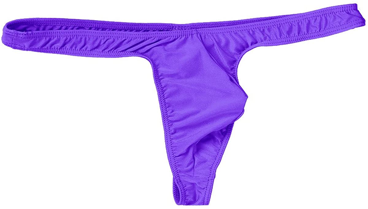 iiniim Men's Sexy Thong Underwear Low Rise Bikini T-Back G-String Ice ...