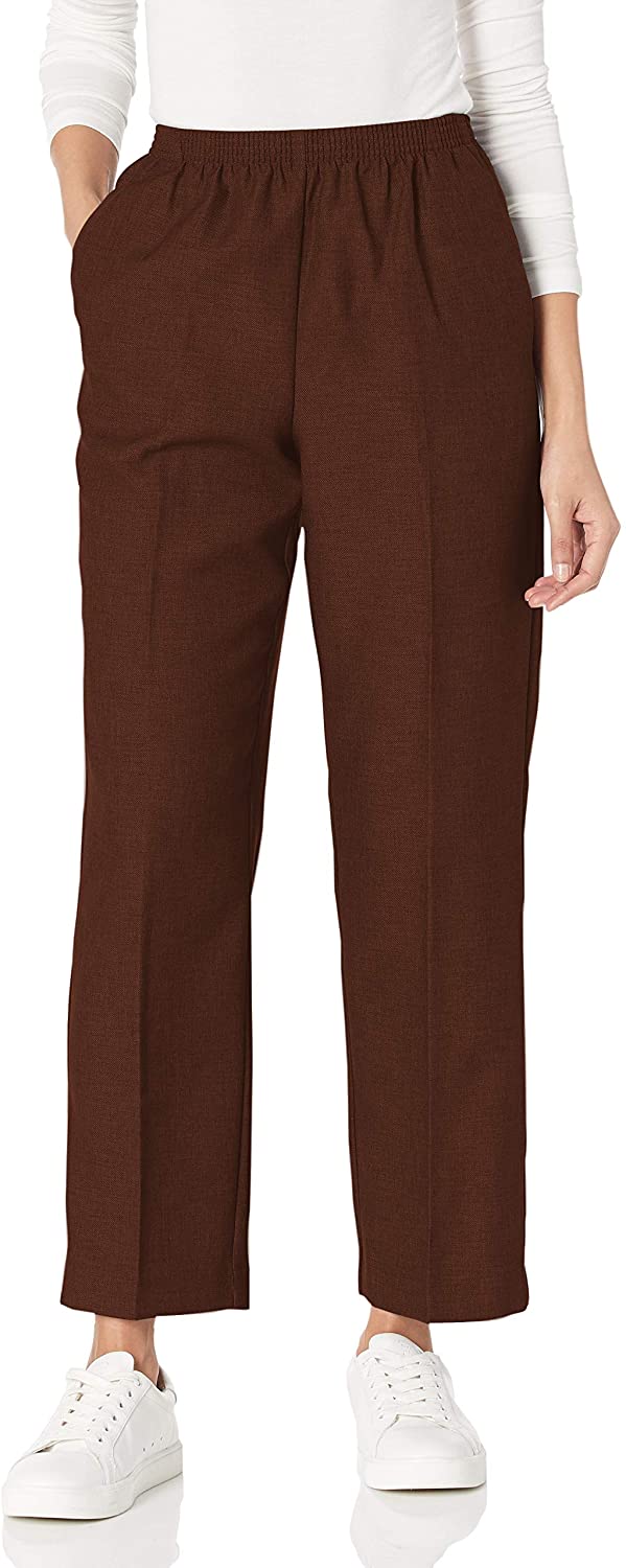 Alfred Dunner Women's All Around Elastic Waist Polyester Petite Pants Poly  Propo | eBay