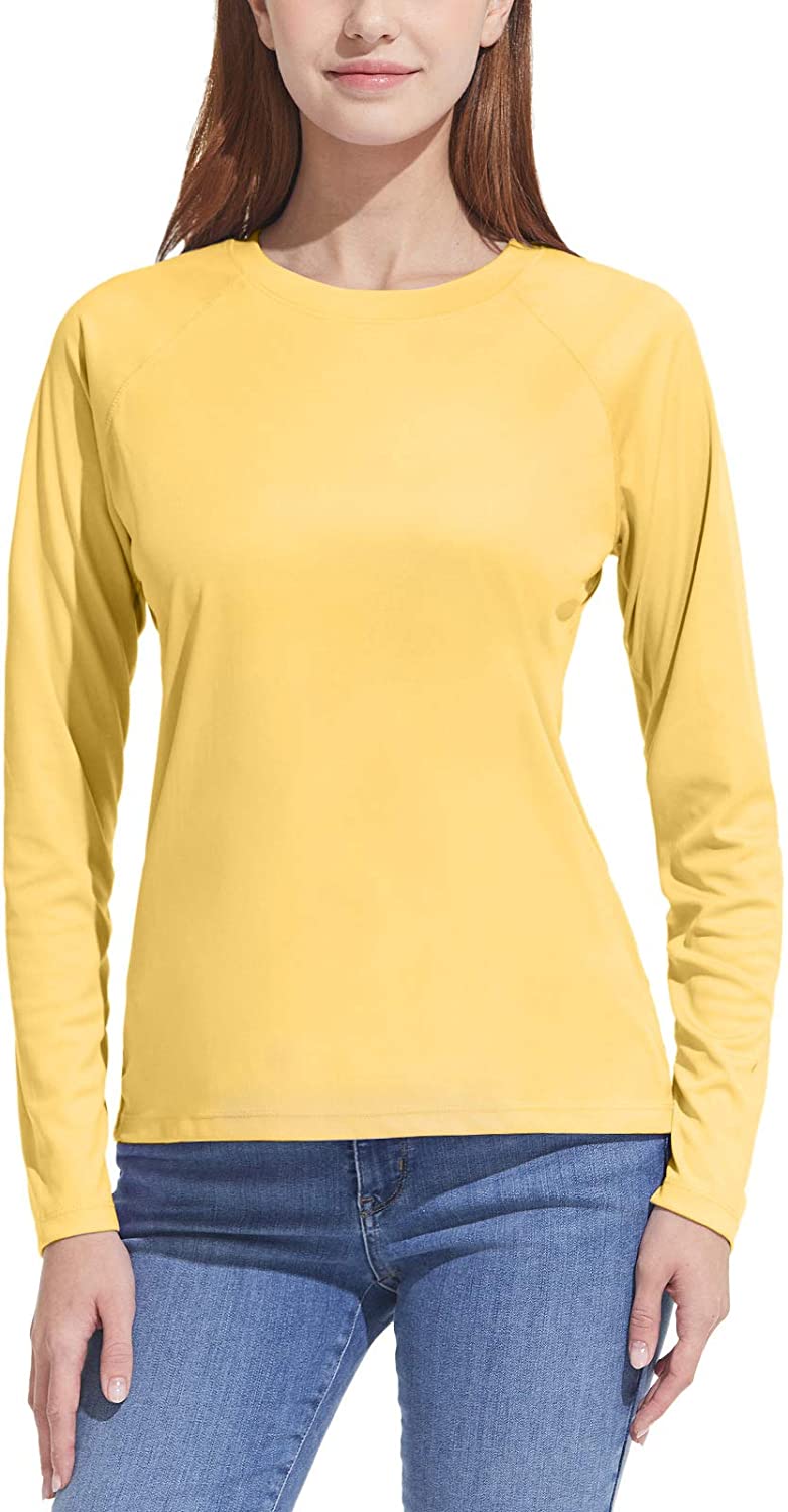 CQR Women's UPF 50+ Long Sleeve UV/Sun Protection T-Shirt, Outdoor Cool Dry  Athl
