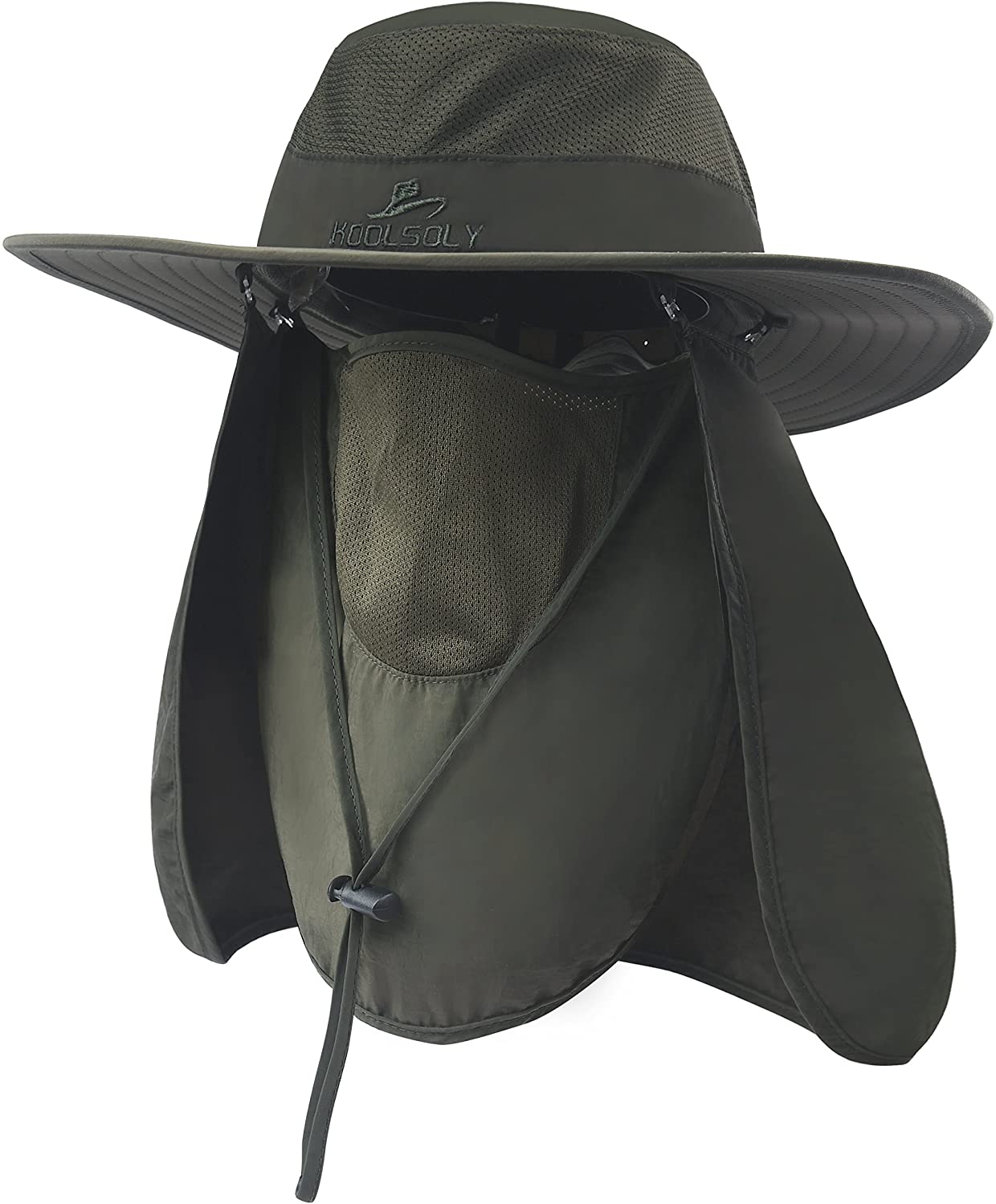 KOOLSOLY Fishing Hat,Sun Cap with UPF 50+ Sun Protection and Neck Flap,for  Man a