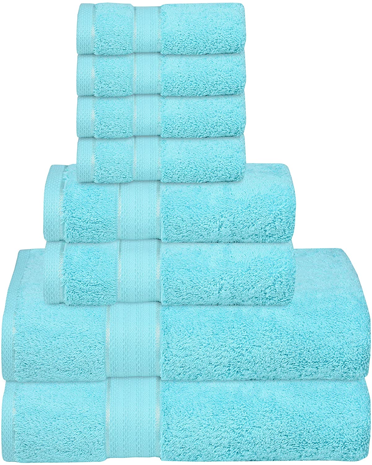 Glamburg 700 GSM 4-Pack Bath Towel Set - 100% Combed Cotton - 4