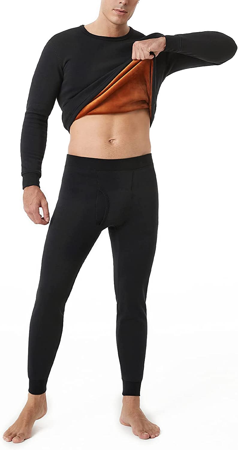 Insulated Thermal Underwear for Men Big and Tall, Ultra Soft Cold