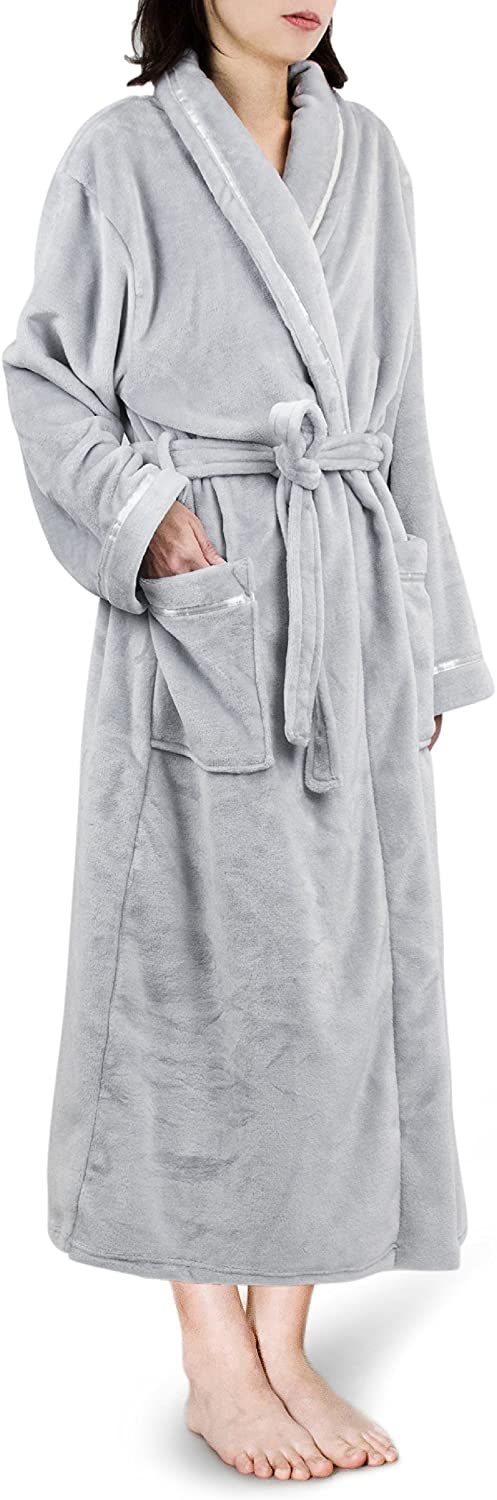 Luxurious Fuzzy Warm Spa Robe PAVILIA Plush Robe Women Fluffy Soft Bathrobe