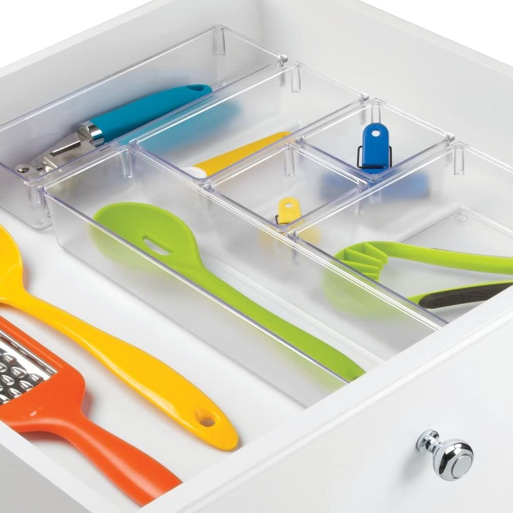 iDesign Plastic In Drawer Organizer Trays for Kitchen Utensils