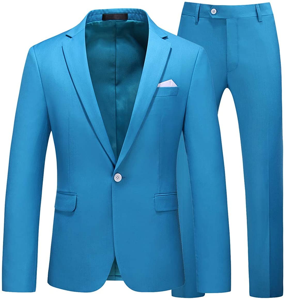 MOGU Mens Slim Fit 2 Piece Suit One Button Notch Lapel Tuxedo for Prom (Suit  Jacket + Pants), Dark Grey, 30 : : Clothing, Shoes & Accessories