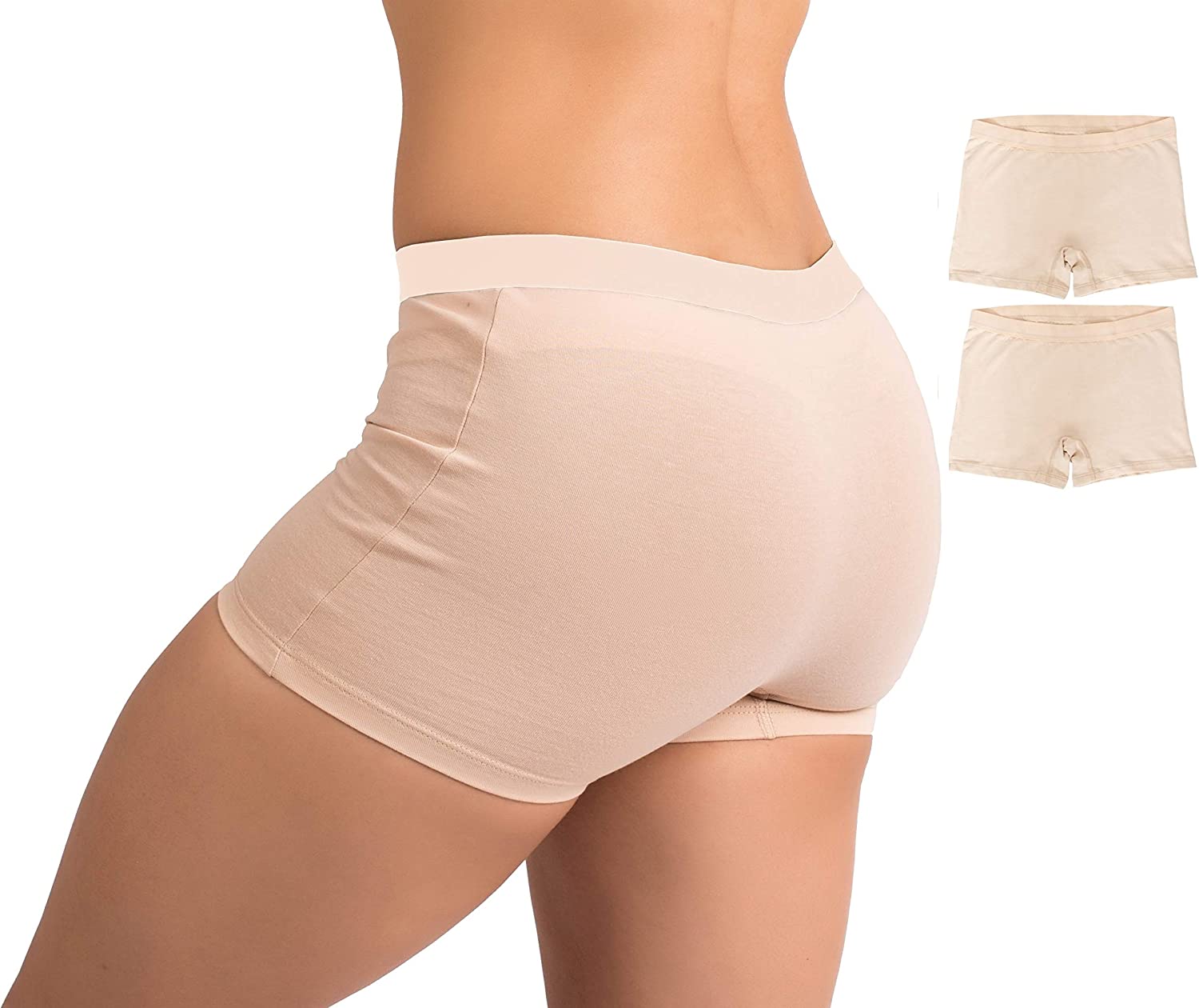 EVARI Women's 100% Cotton Boyshort Panties Comfortable Underwear