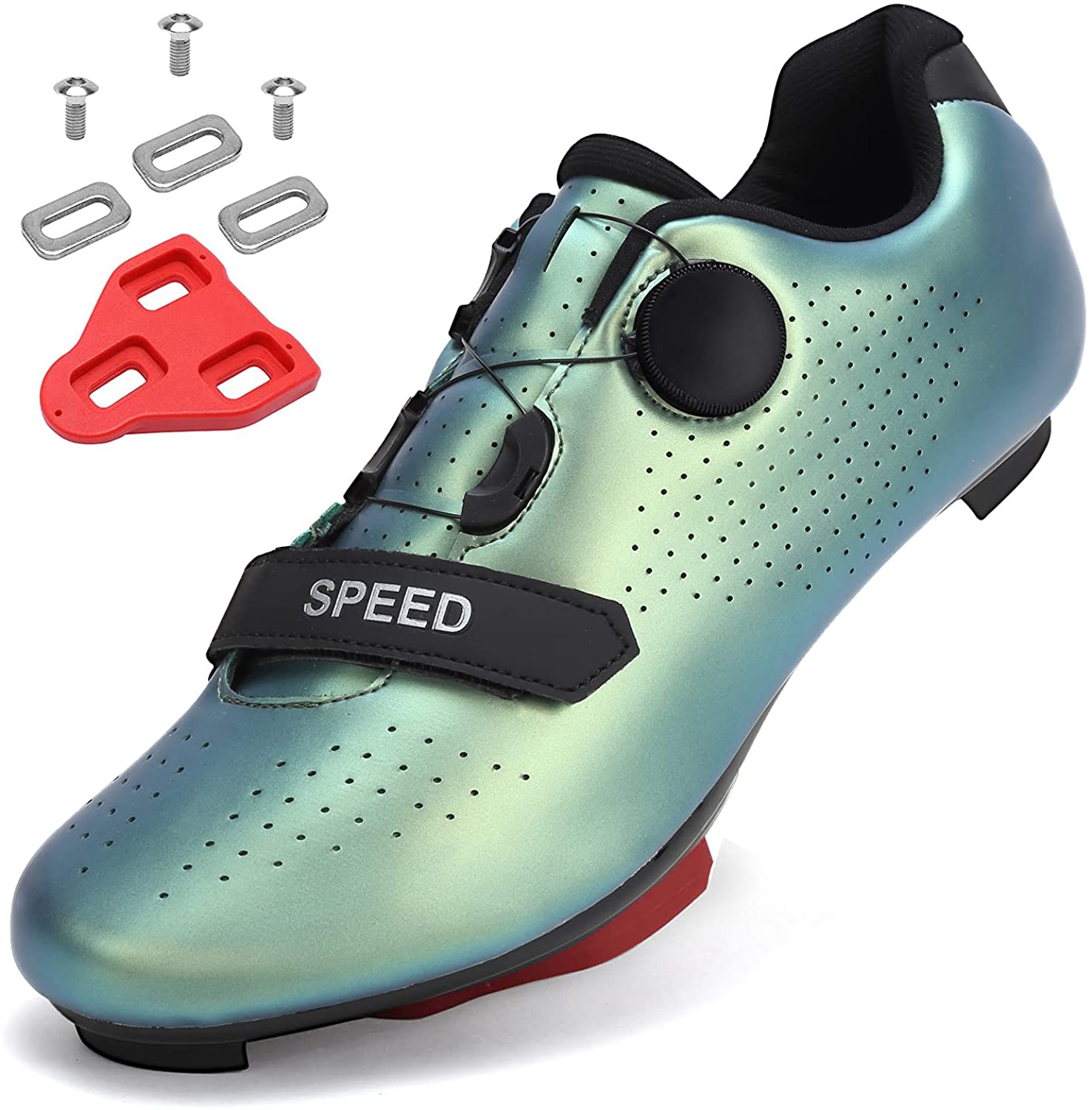 SWISSWELL Mens Womens Road Bike Cycling Shoes Peloton Bike Shoes Compatible SPD Riding Shoes Lock Pedal Bike Shoes Indoor Outdoor