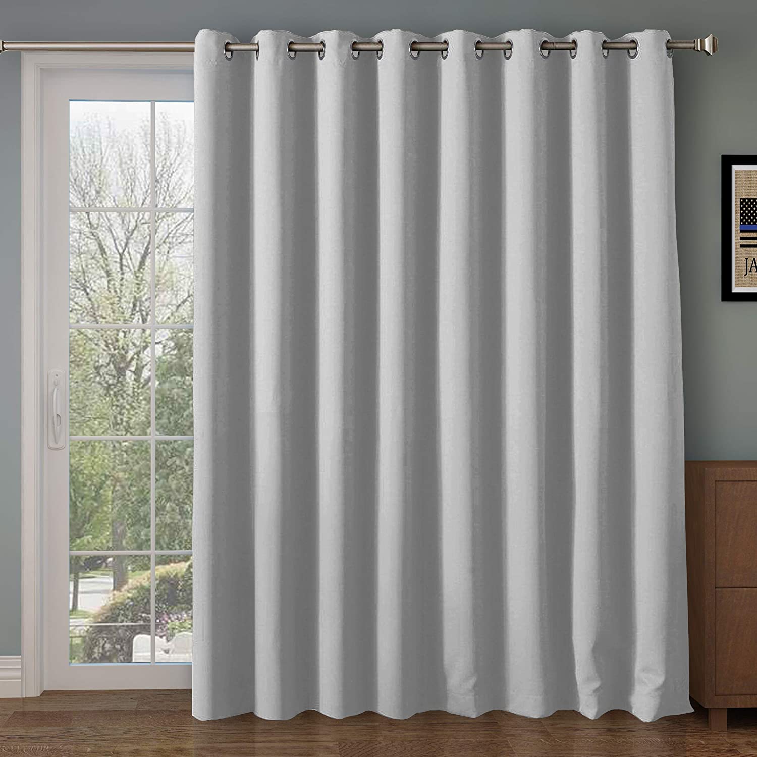 No one Rose Home Fashion RHF Privacy Room Divider Curtain 8 ft Wide x 7ft Tall 