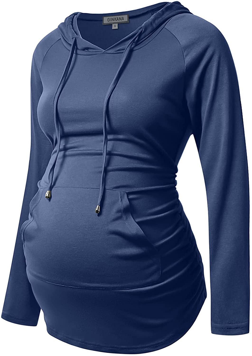 NA Womens Nursing Hoodie Sweatshirt Breastfeeding Tops Long Sleeve Zip  Pullover Hoodie with Pockets, Maternity Sweatshirt,Black,S