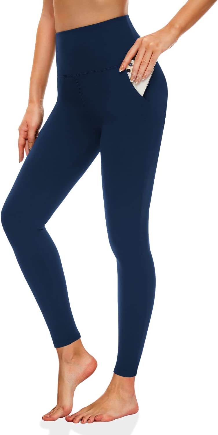 MOREFEEL Leggings with Pockets for Women, High Waisted Tummy