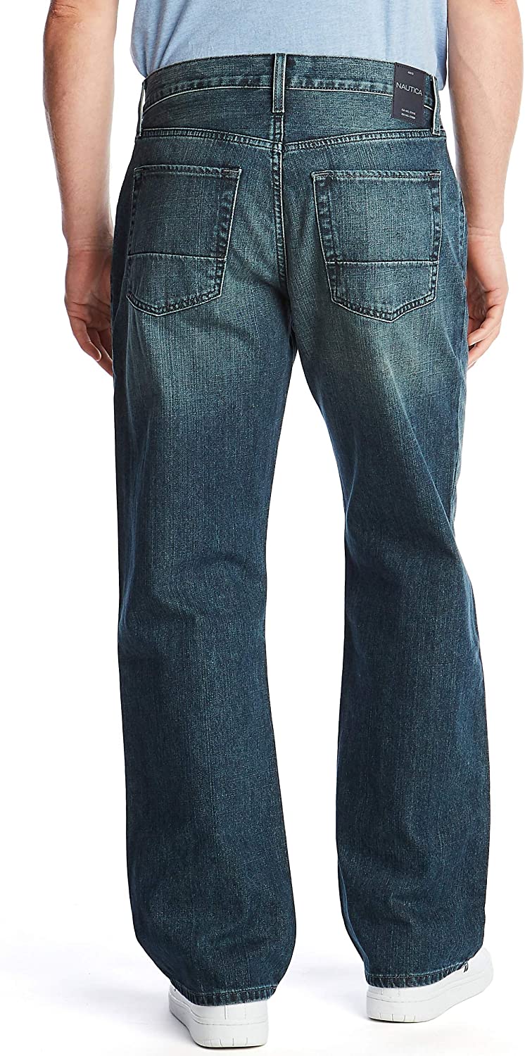 Nautica Men's Loose Fit 5 Pocket Jean Pant