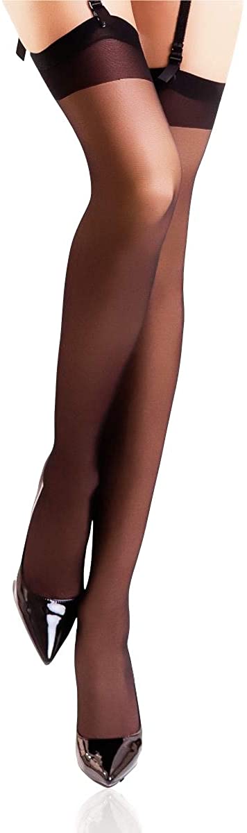  Mila Marutti Thigh High Stockings for Women Pantyhose Opaque Thigh  Highs Tights - 100 Denier Sexy Nylons - Black, S : Clothing, Shoes & Jewelry