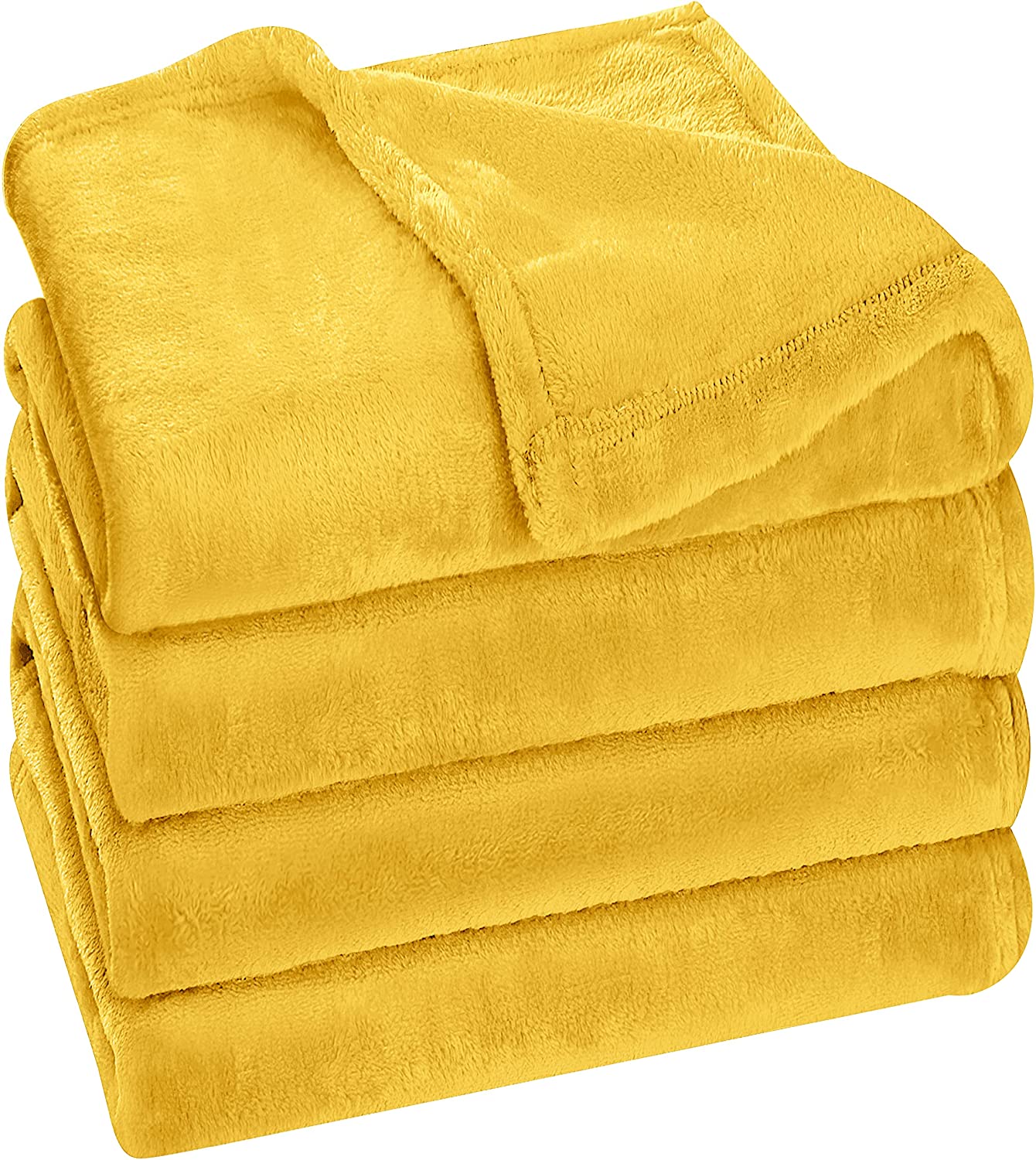Utopia Bedding Fleece Blanket Queen Size Camel 300GSM Luxury Fuzzy Soft  Anti-Sta