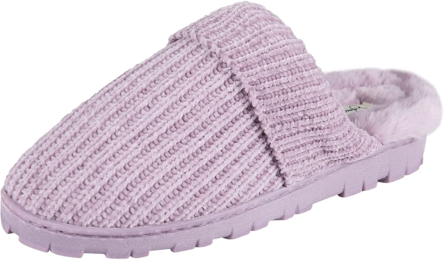 Jessica Simpson Women's Soft Knit Memory Foam Clog Slippers with Indoor/Outdoor Sole 