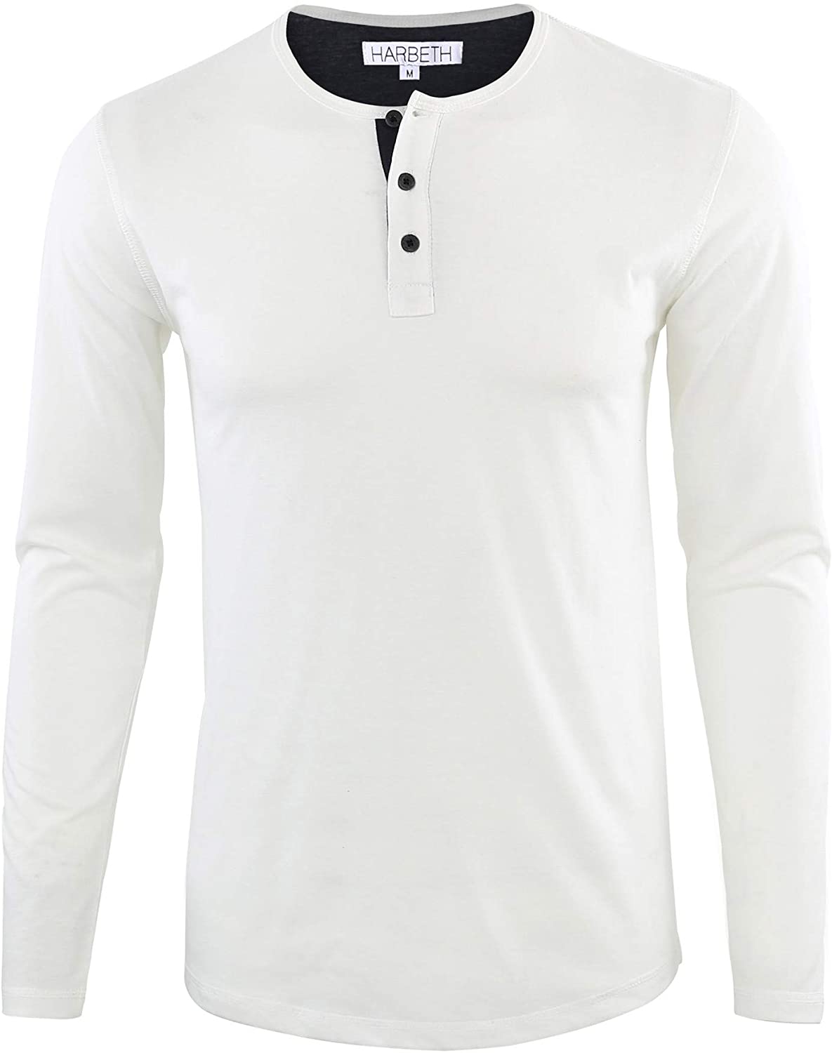 HARBETH Men's Regular Fit Long Sleeve Athletic Henley Shirt Active Jerseys Tee 