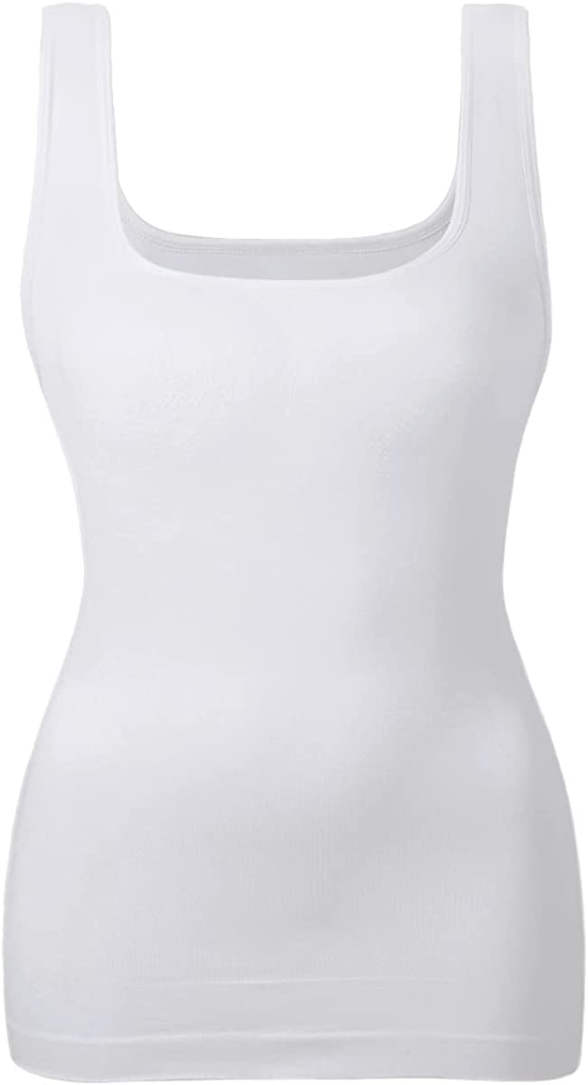  EUYZOU Womens 3PK Tummy Control Shapewear Tank Tops Seamless  Square Neck Compression Tops Slimming Body Shaper Camisole